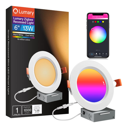 Lumary Zigbee - Iluminacion Empotrable Inteligente De 6 PuLG