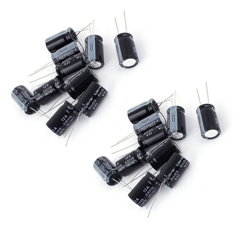 100 X Capacitor Electrolitico 220 Uf 105° 25v 35v 50v