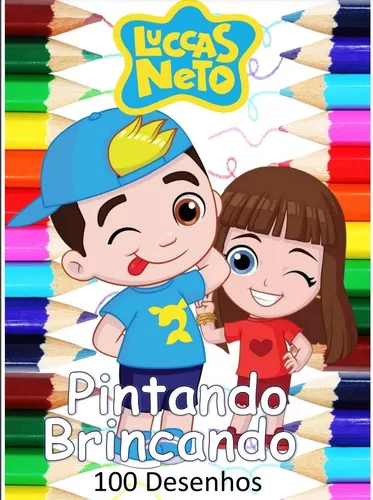 100 Desenhos Para Pintar E Colorir Luccas Neto - Folha A4 Avulsa