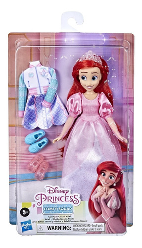 Muñeca Ariel Clasica-casual Confy Squad Disney Princess