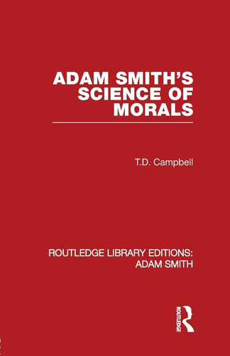 Libro: En Ingles Adam Smiths Science Of Morals Routledge Li