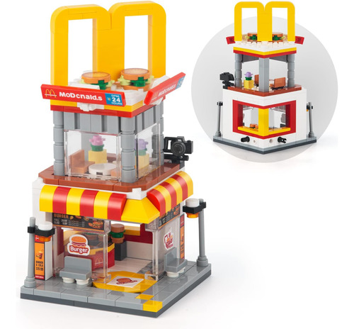 High Godo Juego De Construcción De Tienda De Hamburguesas Co