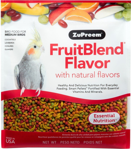 Alimento Premium+ Para Ninfa Croquetas Zupreem Fruit (397gr)