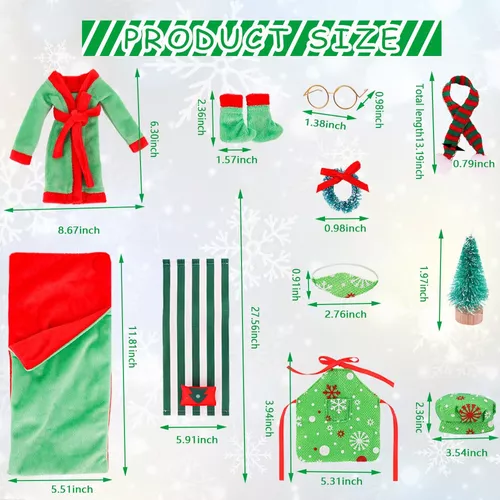 Conjunto de acessórios para duendes de Natal | Roupa de duende de  Natal,Acessórios de duendes de Natal, roupas para meninas e crianças Maijia