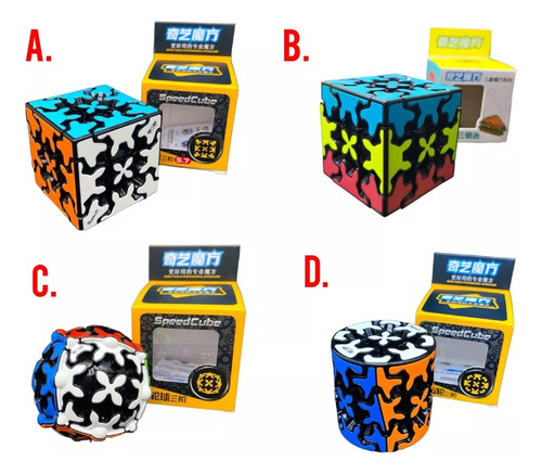 Cubos Rubik Gear 3x3x3 Y 2x2x2 De Engranaje Rotacion Rapida