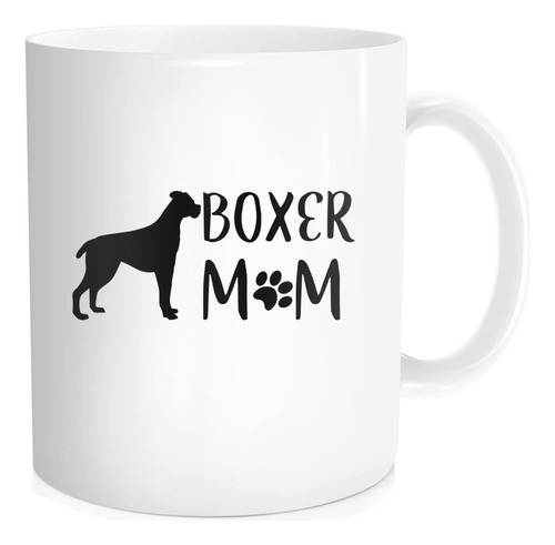 Waldeal Dog Boxer Mom Taza De Café Para Perro Mama Dog Lover