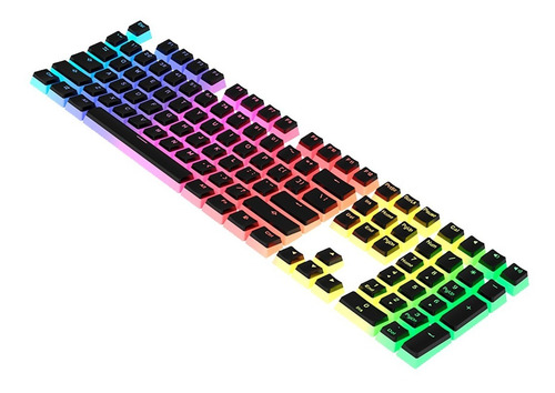 Imagen 1 de 4 de Keycaps Pudding Pbt Negras - Ajazz