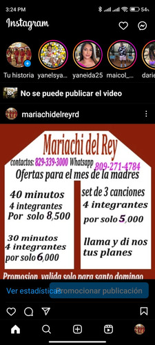 Oferta Para Las Madres Maríachi Del Rey 