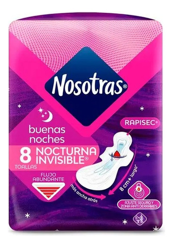 Toallas Femeninas Nosotras Buenas Noches Invisible 8 U