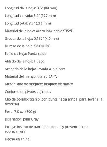 Navaja Kizer Gpb1 - Única, Discontinuada - Gris