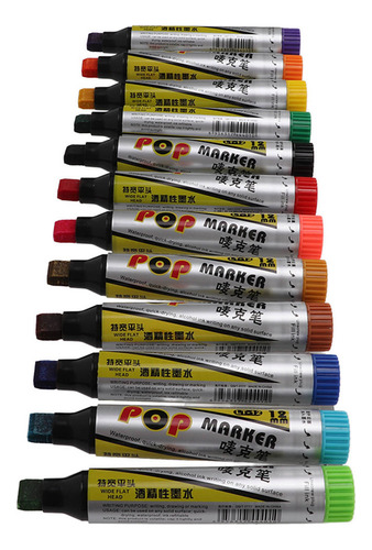 Marcadores De Secado De Pintura Posca, 12 Unidades De Diseño