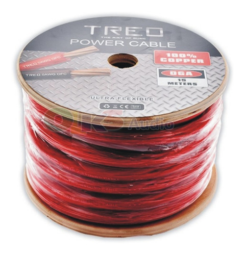 Cable X Corriente Calibre 0 15mt 100% Cobre Treo Tr-pc015r