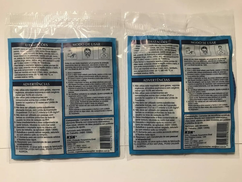Imagem 2 de 2 de Máscara Semifacial Para Proteção Respiratória Pff2 Inmetro
