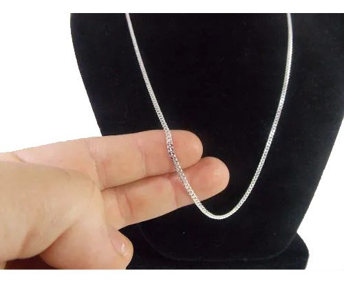 Corrente Grumet Fina 60cm 2,4mm 3 Gr. Prata 925 + Pulseira