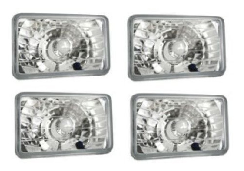 1977-1992 Chevy Gmc C1500 Faros 4 Piezas Claros 4x6