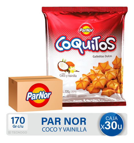 Caja Galletitas Dulces Coquitos Parnor Pack - Mejor Precio