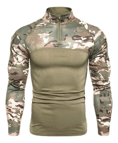 Camisa De Camuflaje Militar Para Hombre, Manga Larga, Tshi