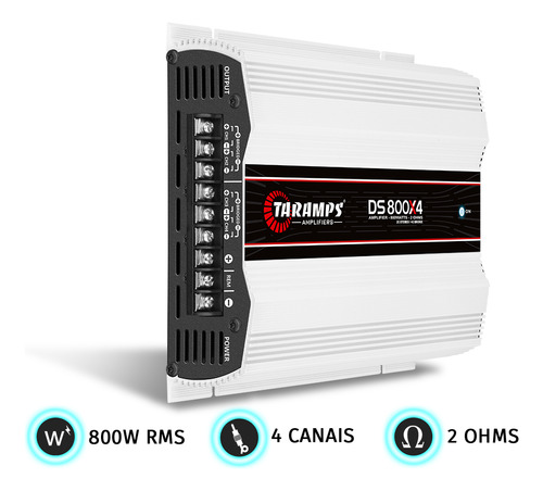 Módulo Amplificador Digital Taramps Ds 800w 4 Canais 2ohms