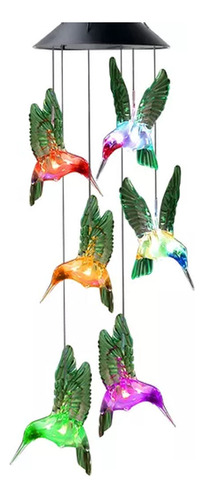 Campanilla Solar Led Con Forma De Colibrí Para El Hogar Y El