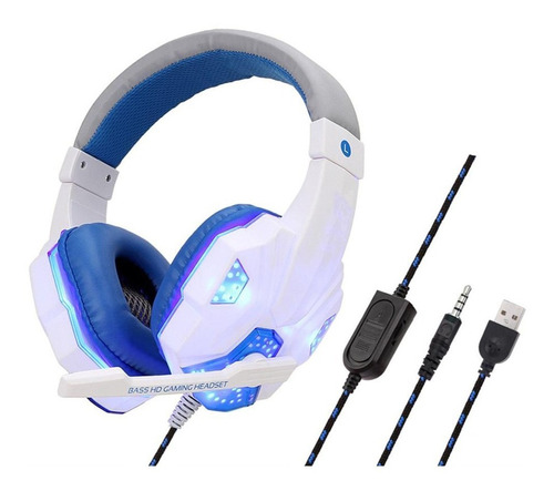 Auricular Gamer Para Pc Ps4 Ps5 Xbox One Switch Con Luz Led