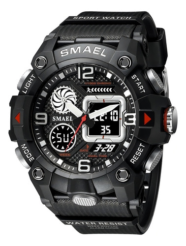 Relógio Masculino Smael 8055 Anadigi Preto
