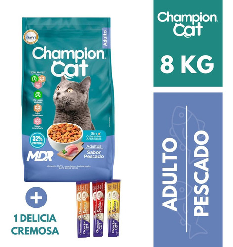 Alimento Champion Cat Adulto Pescado 8kg | Mdr