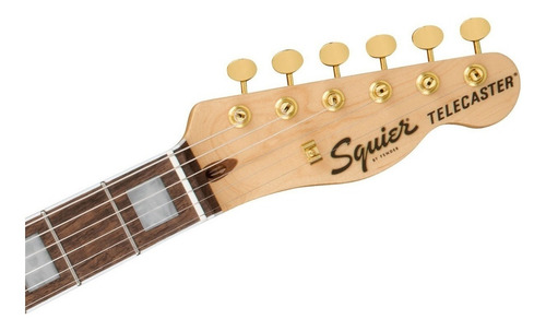 Guitarra elétrica Squier by Fender 40th Anniversary Telecaster de nyatoh 2022 black poliuretano brilhante com diapasão de louro indiano