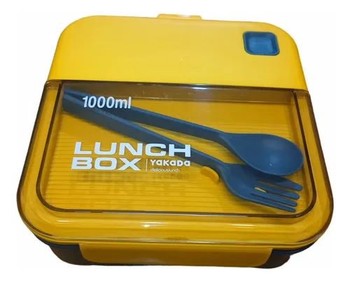  Vianda Lunch Box 1000ml Cubiertos Libre Bpa Microondas