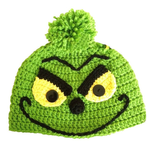 Gorro De Grinch Tejido A Crochet Niños Y Adultos 