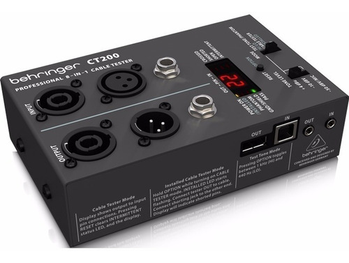 Behringer Ct-200 Probador Profesional De Cables 6 En 1 Color Negro