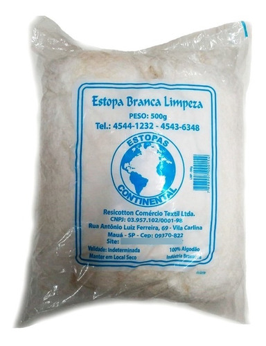 Estopa Branca Limpeza Continental 25 Pct C/ 500 Gramas 