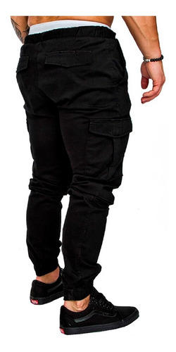 Pantalones Hombre Cargo Bolsillos Casuales Jogger Alpina