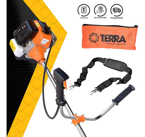 Roçadeira Cortador Mato Grama Grh430 Gasolina 2temp Terra