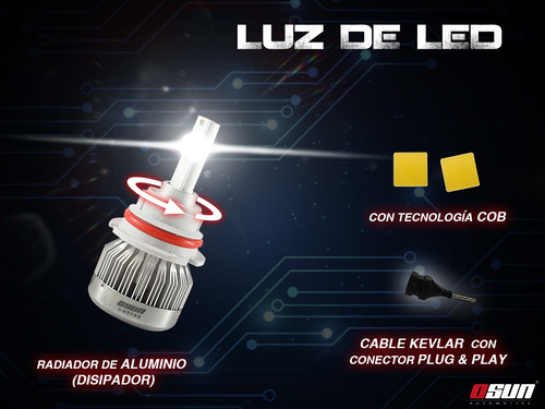 5 Pares Focos Led 2 Caras 30w C1 Luz Aux/principal H4 Osun
