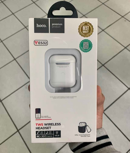 Audífonos Bluetooth Hoco Es32 AirPods 2 Wireless iPhone Case