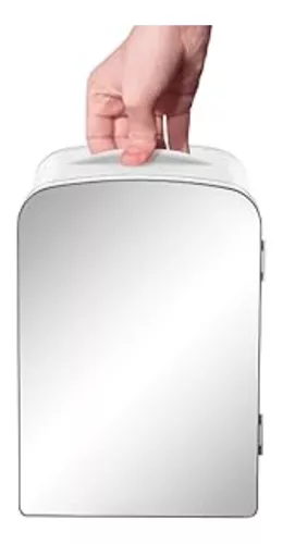  Cffdoi BX Mini Nevera 8L Espejo Maquillaje Luz LED Dormitorio  Estudiante Pequeño Refrigerador. : Hogar y Cocina