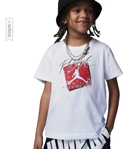 Camiseta Niño Nike Jordan High Brand Blanco