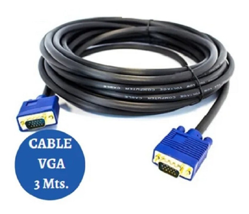  Cable Vga Macho Macho 1.5 Mts De Largo 15 Pin 