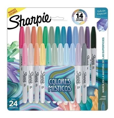 Marcador Para Colorear Sharpie Misticos X24 Unidades