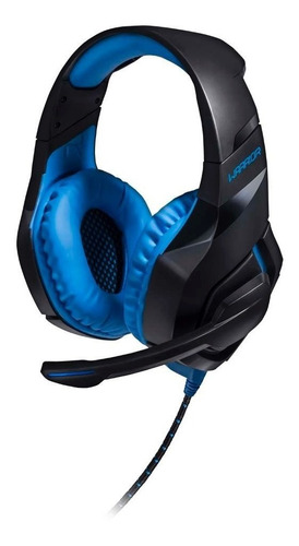 Fone De Ouvido Headset Com Led 2.0 Usb Azul Warrior - Ph244