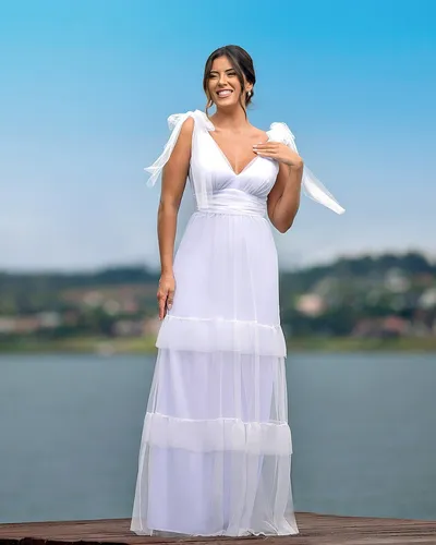 Vestido praia cheap noiva