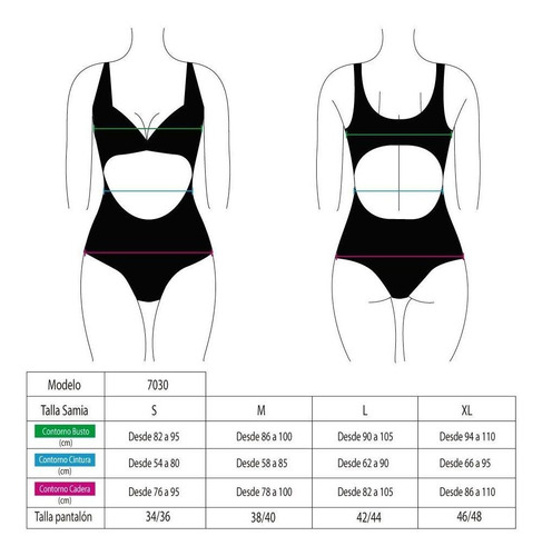 Trikini Con Nudo Ajustable Estampado Fucsia