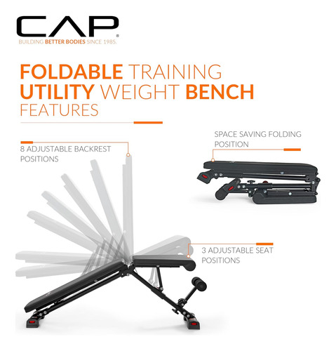 Cap Banco De Pesas Multiusos Ajustable Entrenamiento De...