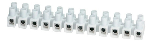 Conector Barra 16mm 12 Bornes Polietileno 60a/600v 70g Cor Branco