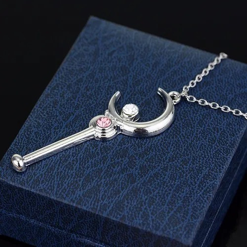 V Sailor Moon - Cetro Lunar Collar Gargantilla Color Plata.