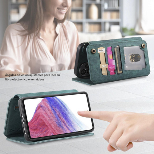 Funda De Piel Tipo Cartera Para Oppo C55/realme Neo7/realme Gt Master Edition, Funda Protectora Con Bolsillo Con Cremallera