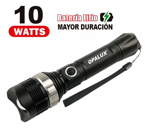 Linterna Táctica 1000 Lúmenes Luz Blanca Opalux Op-4910n