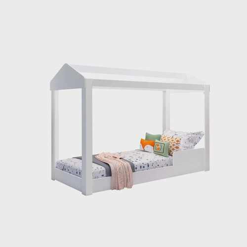 Cama 1 Plaza Metodo Montessori Colchon 188x88 Modelo Casita