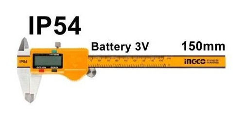 Calibrador Digital 0-150mm 0,01mm Ip54 Bat 3v Ingco Hdcd281