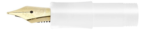 Pluma De Repuesto Kaweco Nib Cuerpo Blanco Con Rosca Tinta Plumín Dorado Exterior B-grueso